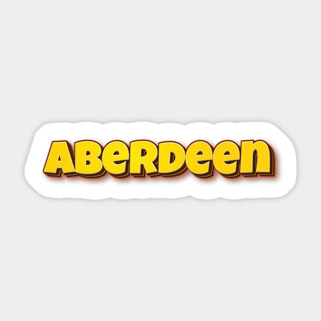 Aberdeen Sticker by ProjectX23Red